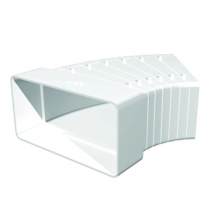 Колено разноугловое горизонтальное пластик 60*120 612КРП фото из интернет-магазина Строймикс