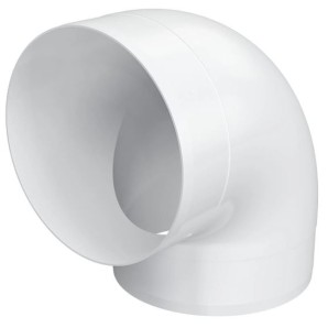 Колено круглое пластик 90 D125, 12,5КПП фото из интернет-магазина Строймикс