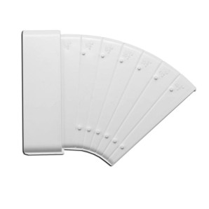 Колено разноугловое горизонтальное пластик 60*204 620КРП фото из интернет-магазина Строймикс