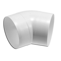 Колено круглое пластик D100 10ККП 45 фото в Строймикс