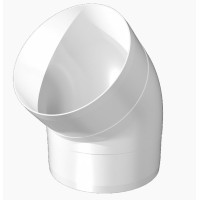 Колено круглое пластик D125 12,5ККП 45 фото в Строймикс