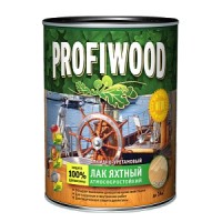 Лак яхтный PROFIWOOD атмосферостойкий алкидно-уретановый полуматовый 0.8 л 0.7 кг фото в Строймикс