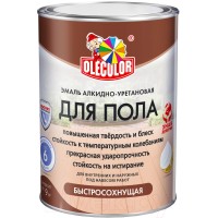 Эмаль для пола Olecolor алкидно-уретановая быстросохнущая 6 ч серый 0.8 кг фото в Строймикс