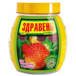 Удобрение Здравень Клубника Турбо 300г банка-бочка б/хлорное водорастворимое фото из интернет-магазина Строймикс