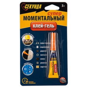 Клей Секунда гель моментальный 3 г фото из интернет-магазина Строймикс