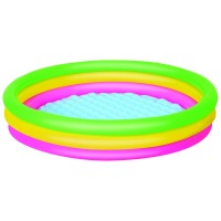 Бассейн надувной поливинилхлорид детский Цветочный рай 168*38 см арт 51203 фото в Строймикс