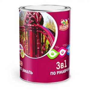 Грунт-эмаль OLECOLOR по ржавчине серый 7004 0,9 кг 4300008959 фото из интернет-магазина Строймикс