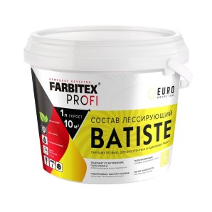 Состав лессирующий полупрозрачный Batiste серебро 0.9 л Farbitex Profi фото из интернет-магазина Строймикс