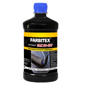 Лак битумный БТ-577 FARBITEX 0.5 л фото из интернет-магазина Строймикс