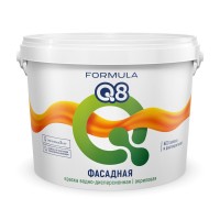 Краска Formula Q8 белоснежная ВД полиакриловая фасадная 13 кг фото в Строймикс