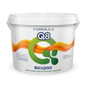 Краска Formula Q8 белоснежная ВД полиакриловая фасадная 13 кг фото из интернет-магазина Строймикс