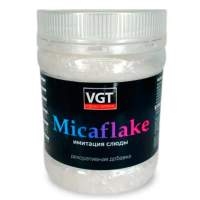 Добавка декоративная Micaflake VGT серебристо-белая 800 мкм 0.09 кг фото в Строймикс