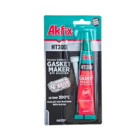 Akfix HT300 Термостойкий силикон 50гр. Блистер Черный фото в Строймикс