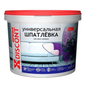 Шпатлевка Ореол универсальная мясляно-клеевая для внутренних работ Дисконт 4 кг фото из интернет-магазина Строймикс
