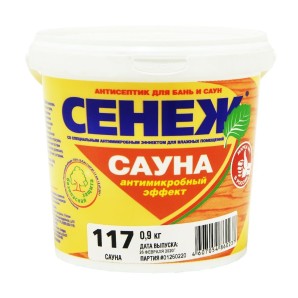 Антисептик для древесины Сенеж Сауна 117 0,9 кг фото из интернет-магазина Строймикс