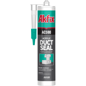 Akfix AC590 Акриловый герметик для вентиляционных каналов серый 310 мл фото из интернет-магазина Строймикс