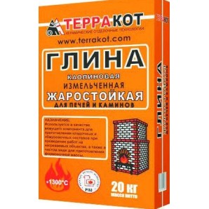 Глина каолиновая печная Терракот 20 кг фото из интернет-магазина Строймикс