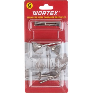Набор щеток для гравера из нерж. стали WORTEX, арт.1335683 фото из интернет-магазина Строймикс