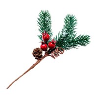 Ветка новогодняя декоративная 21 см арт ВВ102221 фото в Строймикс