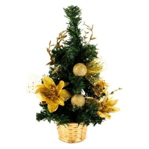 Елка новогодняя декоративная украшенная в горшочке 30 см арт НЕ2303-177 фото из интернет-магазина Строймикс