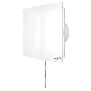 Вентилятор осевой вытяжной с обратным клапаном шнуром тяговым выключателем Quadro 5C-02 D 125 фото из интернет-магазина Строймикс