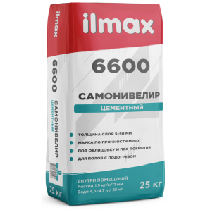 Смесь ilmax 6600 сухая для самонивелирующихся стяжек 25 кг фото из интернет-магазина Строймикс