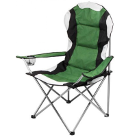 Кресло складное кемпинговое с держателем для бутылок + чехол, зеленое, ARIZONE фото в Строймикс