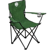 Кресло складное кемпинговое с держателем для бутылок + чехол, зеленое, серия Coyote, ARIZONE фото в Строймикс