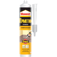 Герметик Момент силиконовый универсальный прозрачный, 280 мл. фото в Строймикс