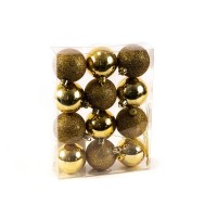 Набор шаров елочных пластмассовых Глянцевый блеск 12шт арт 27629580 фото в Строймикс