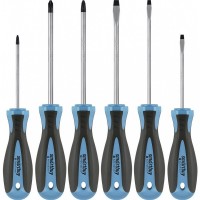 Набор отверток 6 штуки шлицевые и крестовые намагниченный наконечник CR-V Smartbuy Tools/32 фото в Строймикс