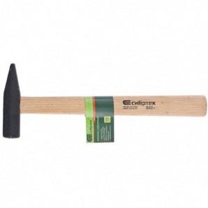 Молоток слесарный 500г квадратный боек деревяная рукояткак Сибртех 10217 фото из интернет-магазина Строймикс