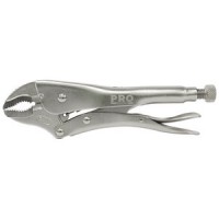 Зажим с фиксатором PRO STARTUL 250 мм изогнутые губки фото в Строймикс