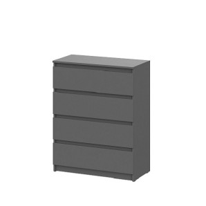 Комод NN Мебель Графит серый 4 ящ 00-00111602 фото из интернет-магазина Строймикс
