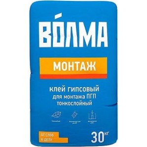 Клей для гипсокартона Волма Монтаж 30 кг фото из интернет-магазина Строймикс