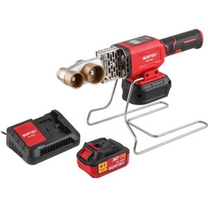 Аккум. сварочный аппарат для полимерных труб WORTEX CWM 1834 ALL1 XLT SET с акб и зу+3 насадки, арт.1304777 фото из интернет-магазина Строймикс