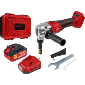 Аккум ножницы высечные WORTEX CNB 1825 XLT SET БЕСЩЕТ 18 В 900-2000 ход/мин, до 2,5 мм, 1х4 А*ч (сталь до 1.8 мм, 1.7 кг) фото из интернет-магазина Строймикс