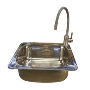 Комплект мойка L94842 сатин Ledeme+смеситель W740333-9 Wisent фото из интернет-магазина Строймикс