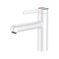 Смеситель для умывальника (Lt) D35, серия Lotus белый, a-five, арт.A5-0721 фото в Строймикс