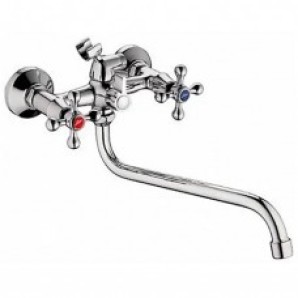 Смеситель для ванны душ с длинный излив встроенный керамический дивертор Ledeme L2308 фото из интернет-магазина Строймикс