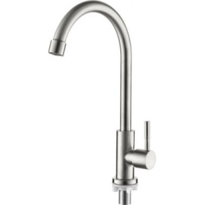 Смеситель для кухни моно из нержавейки Ledeme L74195 фото из интернет-магазина Строймикс