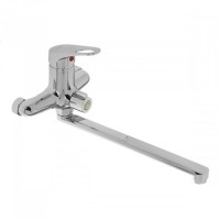 Смеситель для ванны с длинным изливом 35 мм Loffrey LF82213 фото в Строймикс