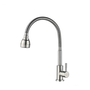 Смеситель для кухни из нержавейки моно Ledeme L74295 фото из интернет-магазина Строймикс